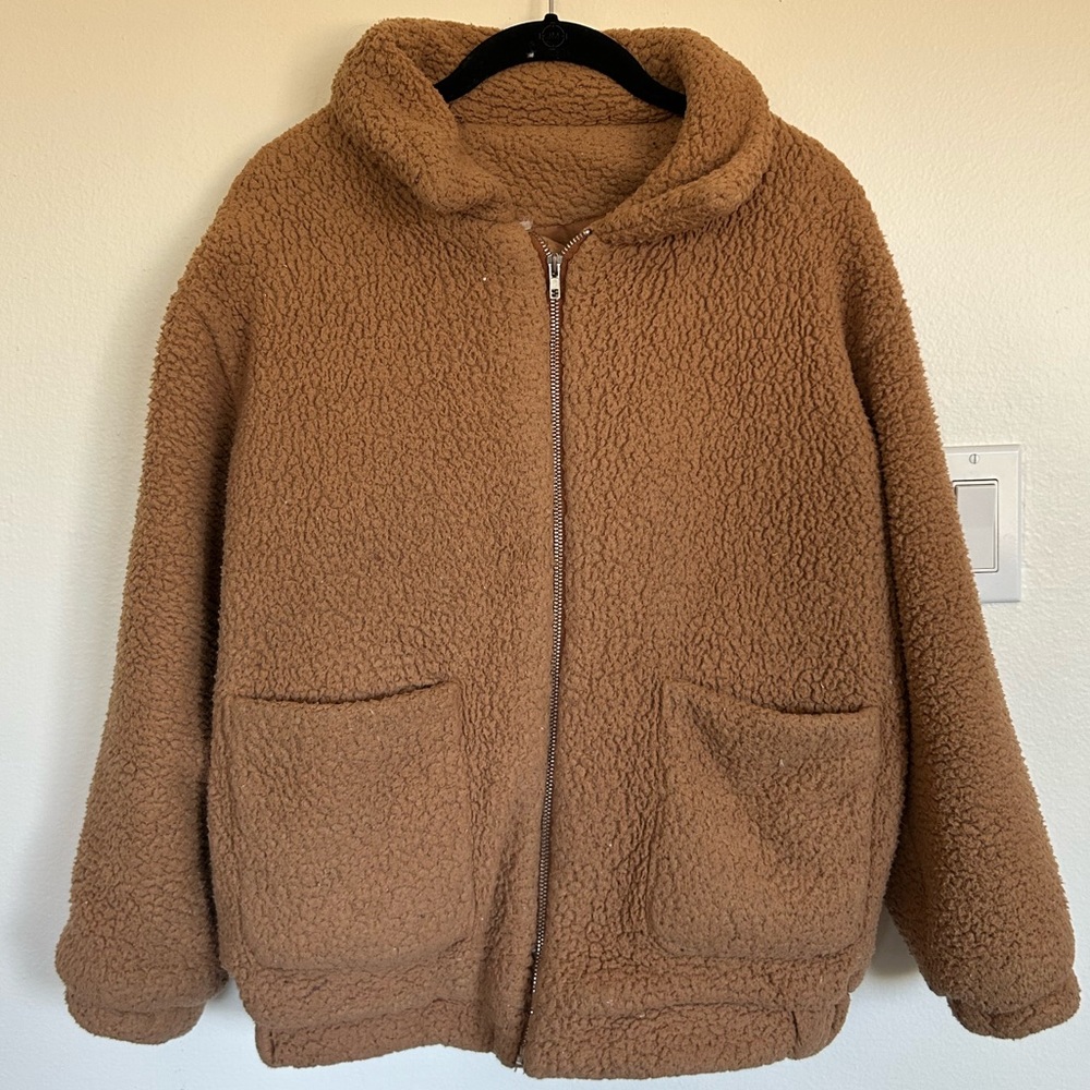 SHEIN Women’s S Zip-Up Teddy Jacket